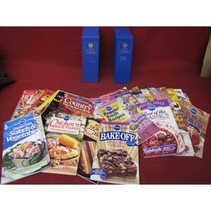 Lot Of Assorted Pillsbury Classic Cookbooks With Cases